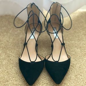 Black Suede Kitten Heels